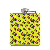 Funky Neon Rainbow Block Patroon Heupfles (Achterkant)