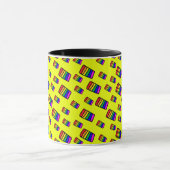 Funky Neon Rainbow Block Patroon Mok (Midden)