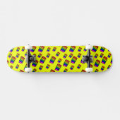 Funky Neon Rainbow Block Patroon Persoonlijk Skateboard (Horizontaal)