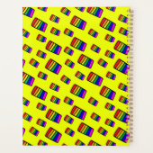 Funky Neon Rainbow Block Patroon Planner (Achterkant)