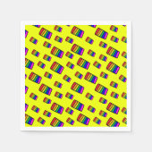 Funky Neon Rainbow Block Patroon Servet (Voorkant)