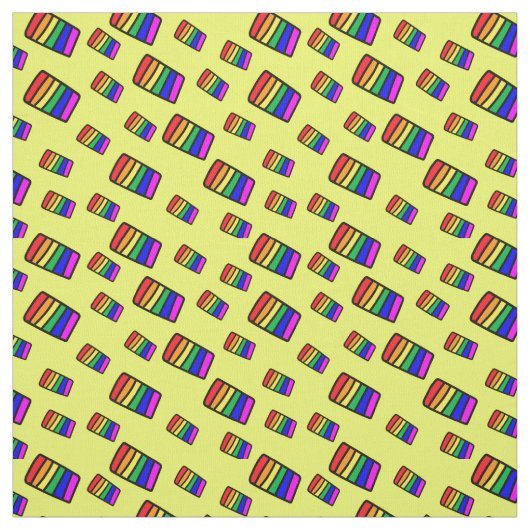 Funky Neon Rainbow Block Patroon Stof (Swatch)