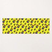 Funky Neon Rainbow Block Patroon Yogamat (Voorkant (horizontaal))