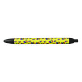 Funky Neon Rainbow Block Patroon Zwarte Inkt Pen (Voorkant)