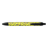 Funky Neon Rainbow Block Patroon Zwarte Inkt Pen (Achterkant)
