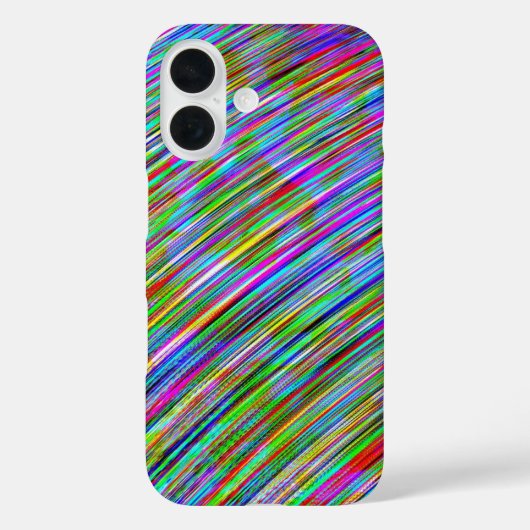 Funky Neon Rainbow Curved Lines Case-Mate iPhone Case (Achterkant)