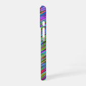 Funky Neon Regenboog Gebogen Lijnen iPhone 16 Hoesje (Linkerkant)