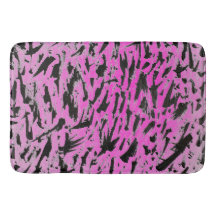 Funky Neon roze en zwart print