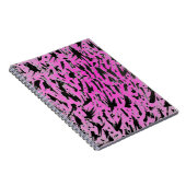 Funky Neon roze en zwart print Notitieboek (Rechterzijde)