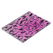 Funky Neon roze en zwart print Notitieboek (Linkerzijde)