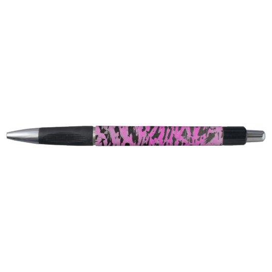 Funky Neon roze en zwart print Pen (Voorkant)