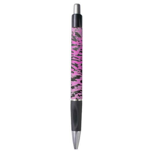 Funky Neon roze en zwart print Pen (Voorkant Verticaal)