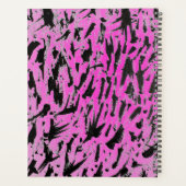 Funky Neon roze en zwart print Planner (Achterkant)
