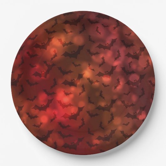 Funky Neon Spooky Bats Happy Halloween Paper Bord (Voorkant)