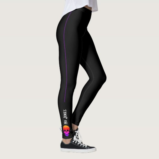Funky No Jokes Bright Skull Leggings (Rechts)
