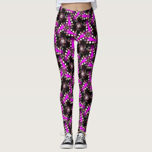 Funky Noir Heet Roze Leggings ★ Psydefx★