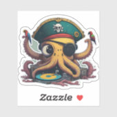 Funky Octopus DJ Sticker (Vel)