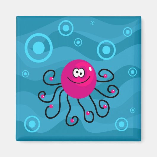 Funky Octopus Magneet (Voorkant)