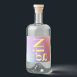 Funky Ombre Big Monogram Modern Bold Simple Gin Likeurfles Etiket<br><div class="desc">Dit ultra-moderne vetgedrukte typografie fleslabel. Het is aanpasbaar aan andere kleuren en maakt deel uit van een unieke reeks en een collectie door het Ontwerp van de Ras van Phrosne. Dit zou geweldig zijn voor degenen die een leuk zwart-wit evenement plannen. Het was geïnspireerd door leuke mensen die van een...</div>