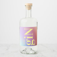 Funky Ombre Big Monogram Modern Bold Simple Gin