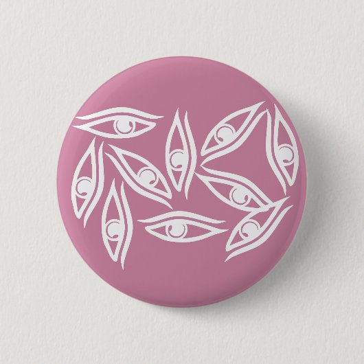 Funky oogpatroonproduct ronde button 5,7 cm (Voorkant)