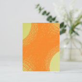 funky oranje kleur briefkaart (Staand voorkant)