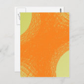 funky oranje kleur briefkaart (Voorkant / Achterkant)