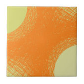 funky oranje kleur tegeltje (Voorkant)