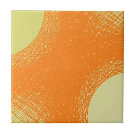 funky oranje kleur tegeltje (Voorkant)