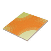 funky oranje kleur tegeltje (Zijkant)