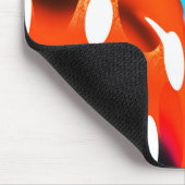 Funky oranje kunst muismat (Hoek)