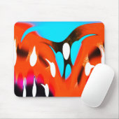 Funky oranje kunst muismat (Met muis)