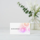 Funky Oranje Organic Feel Visitekaartje (Staand voorkant)