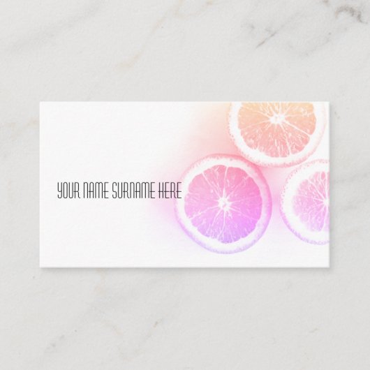 Funky Oranje Organic Feel Visitekaartje (Voorkant)