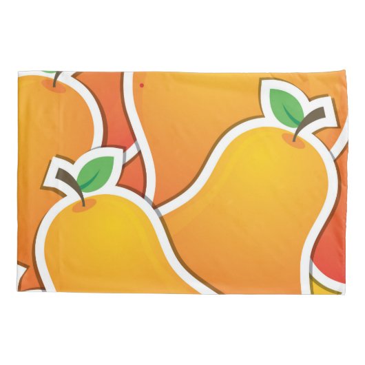 Funky oranje peren kussensloop (Achterkant)