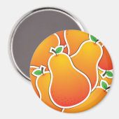 Funky oranje peren magneet (Voorkant / Achterkant)