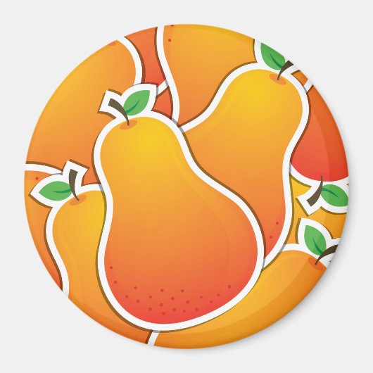 Funky oranje peren magneet (Voorkant)