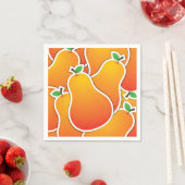Funky oranje peren servet (Insitu)