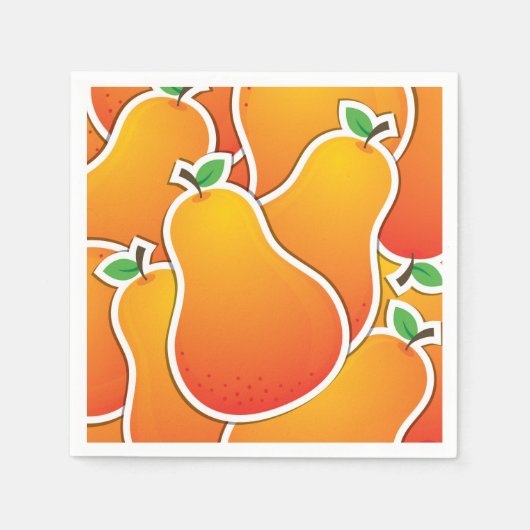 Funky oranje peren servet (Voorkant)