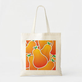 Funky oranje peren tote bag