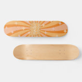 Funky Oranje psychedelische goede vibes skateboard (Horizontaal)