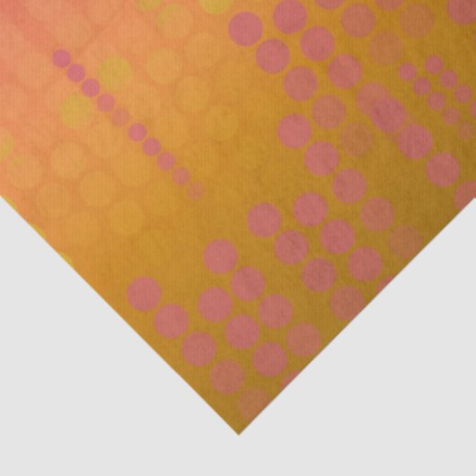 Funky Oranje Roze Stippen Ombre Tissuepapier (Detail)
