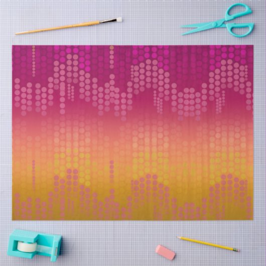 Funky Oranje Roze Stippen Ombre Tissuepapier (Craft)