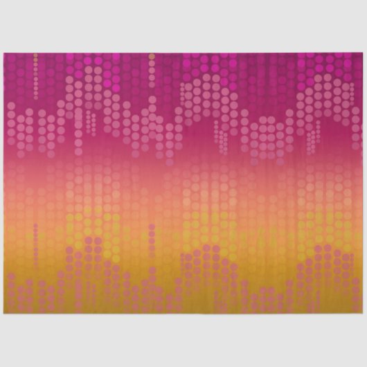 Funky Oranje Roze Stippen Ombre Tissuepapier (Voorkant)