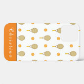 Funky Oranje Tennis Fun Kinder Gepersonaliseerde S Case-Mate iPhone Case (Achterkant (horizontaal))