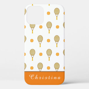 Funky Oranje Tennis Fun Kinder Gepersonaliseerde S Case-Mate iPhone Case