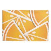Funky oranje wig kussensloop (Achterkant-Links)