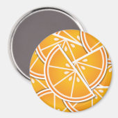 Funky oranje wig magneet (Voorkant / Achterkant)