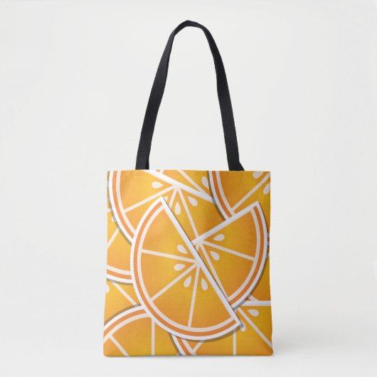 Funky oranje wig tote bag (Voorkant)