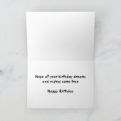 Funky Owl Birthday Wenskaart Kaart (Binnen)